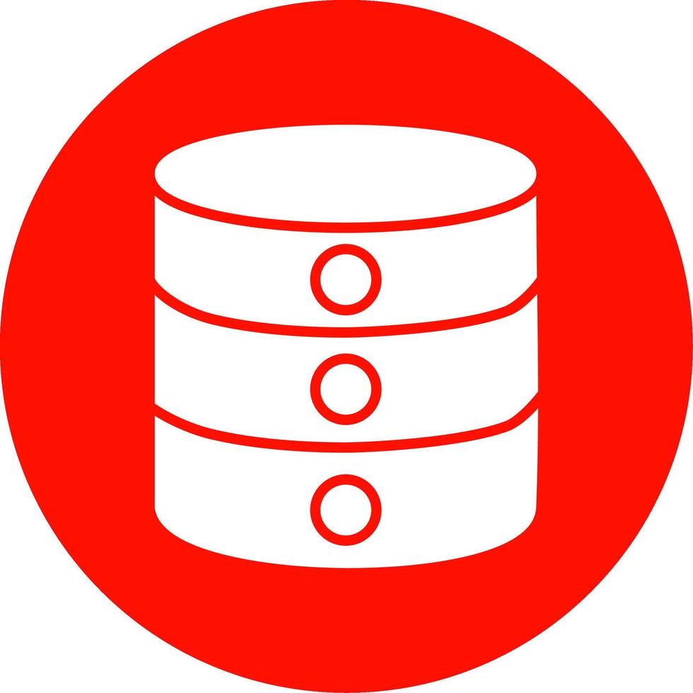 Database Multi Color Circle Icon vector