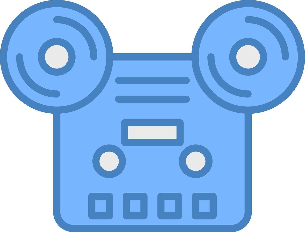 Tape Line Filled Blue Icon vector
