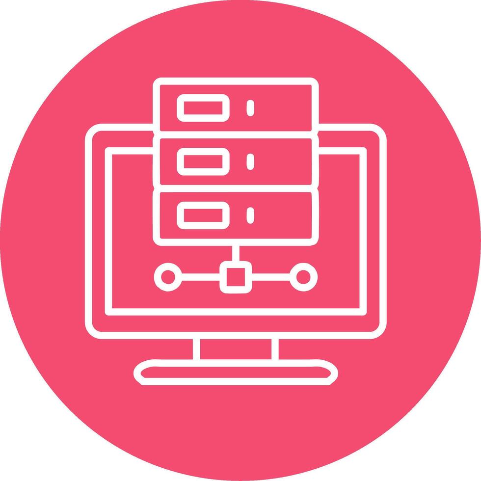 Computer Multi Color Circle Icon vector