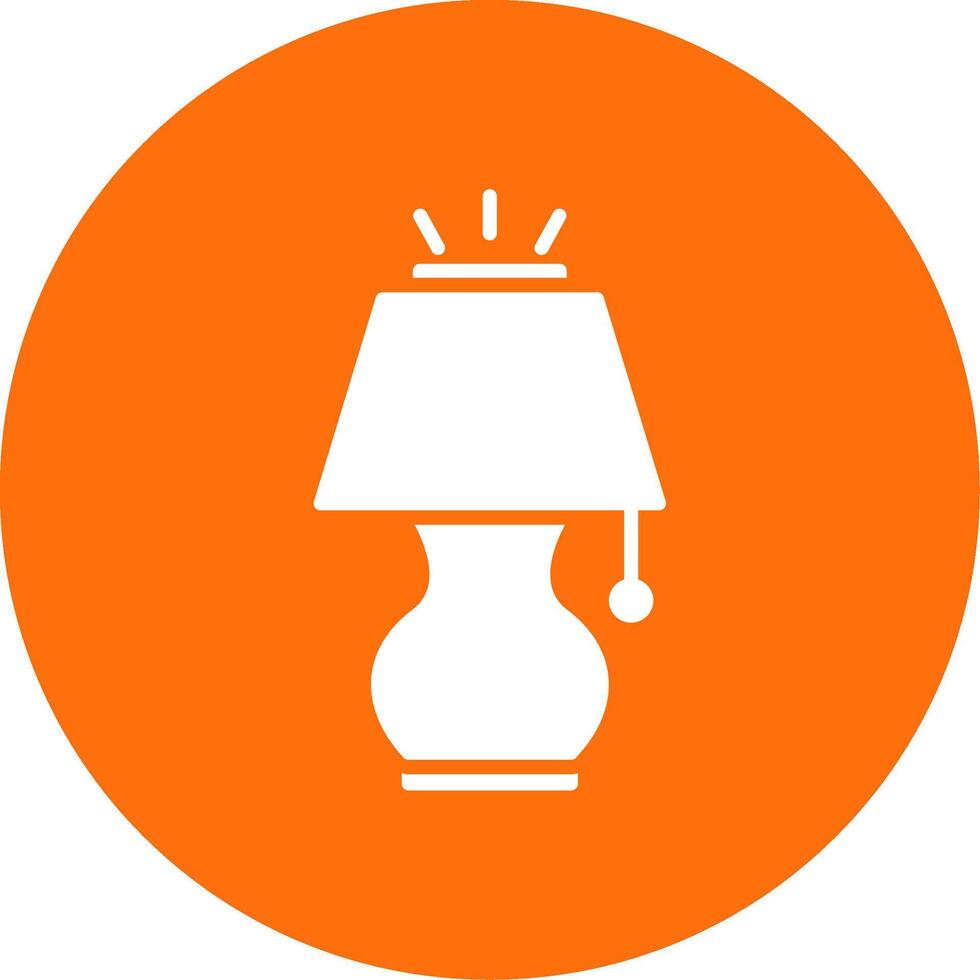 Lamp Multi Color Circle Icon vector