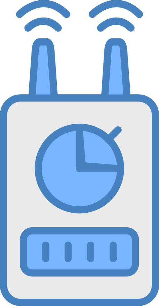 Device Line Filled Blue Icon vector