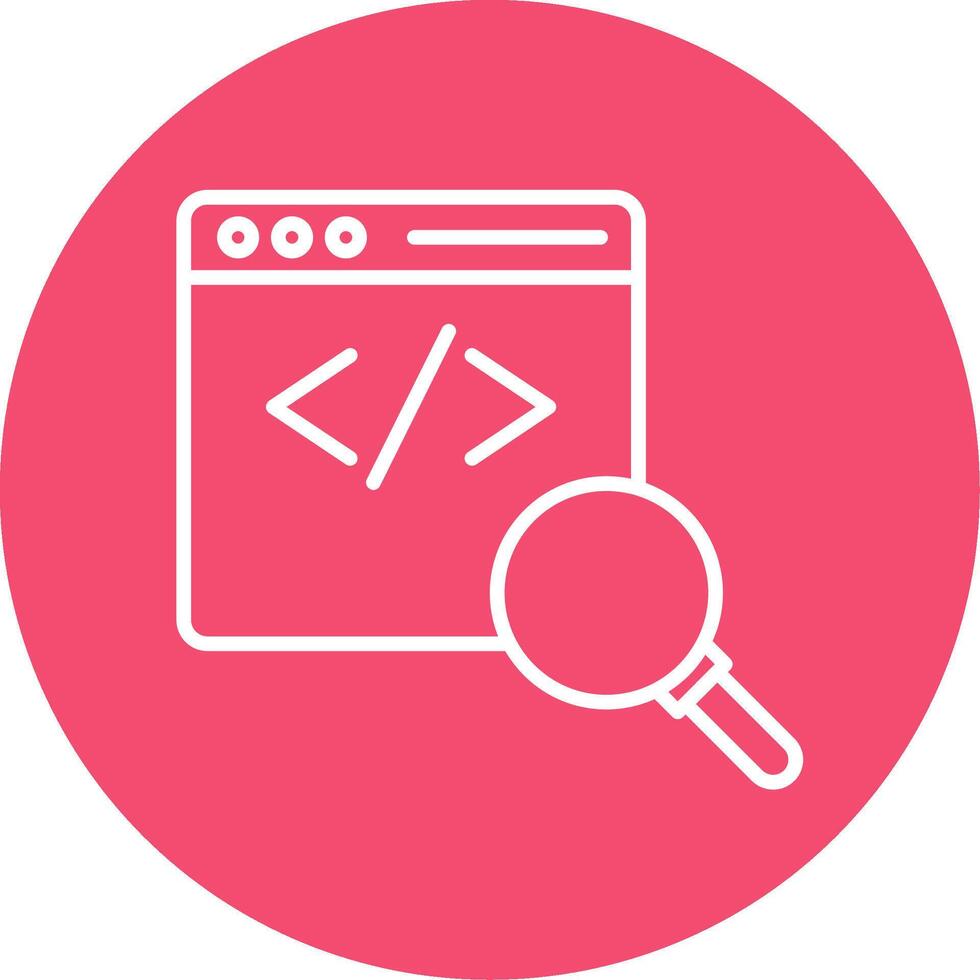 Code Review Multi Color Circle Icon vector