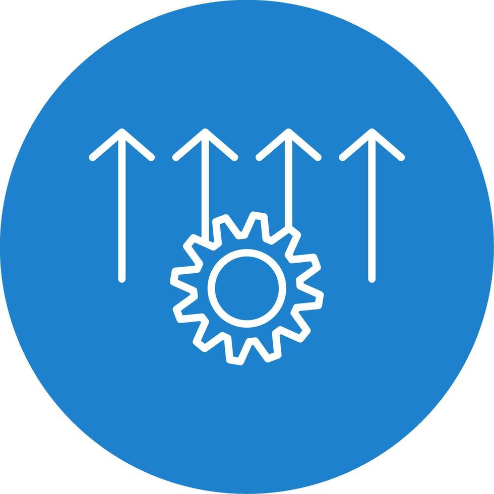 Process Improvement Multi Color Circle Icon vector