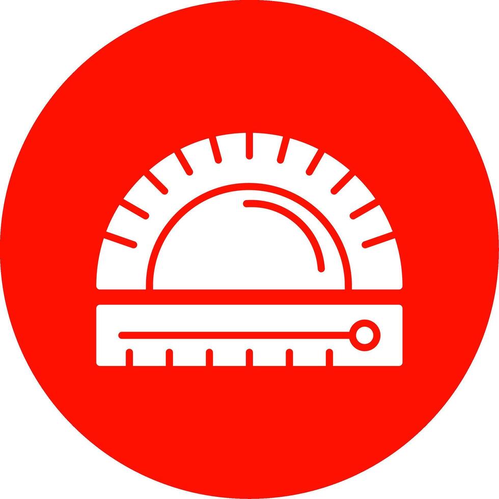 Protractor Multi Color Circle Icon vector
