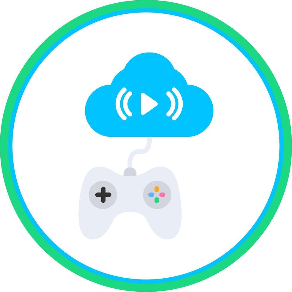 Cloud Flat Circle Icon vector