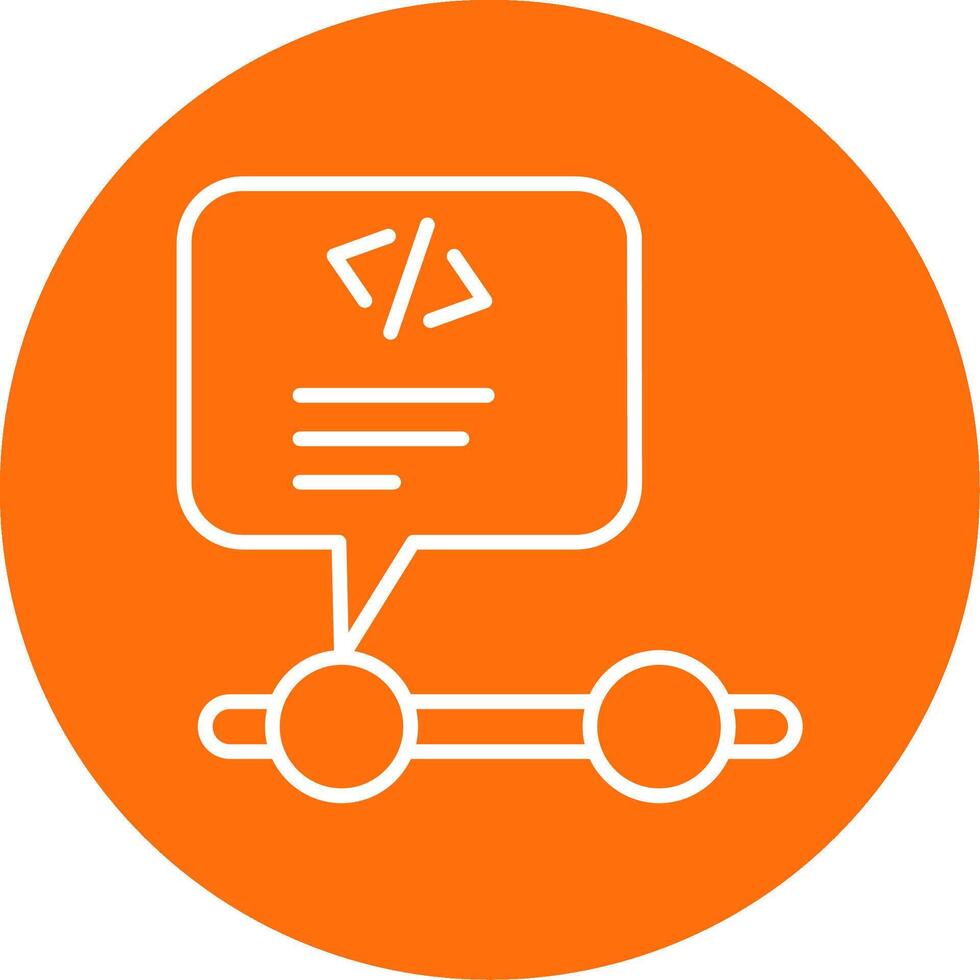 Programming Multi Color Circle Icon vector