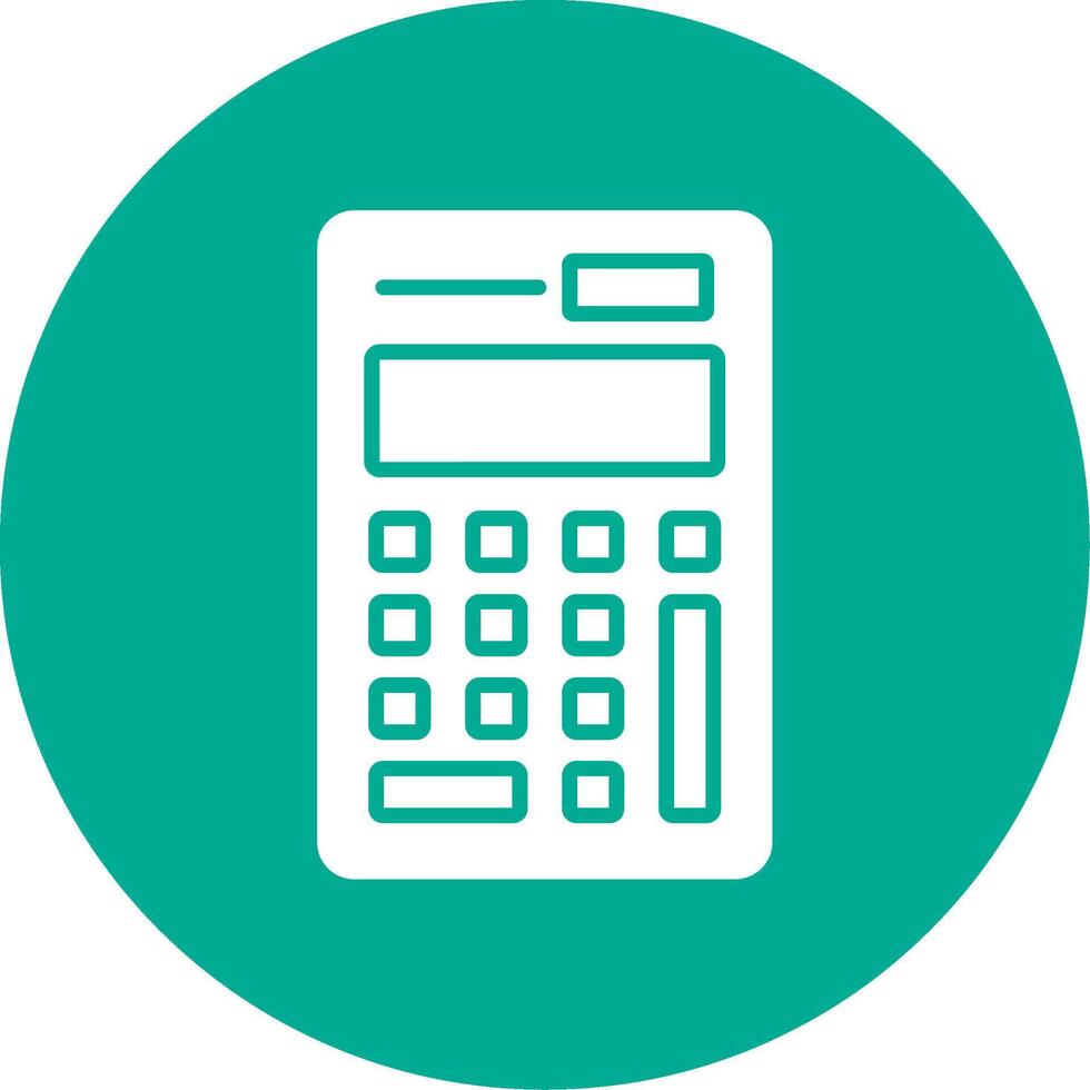 Calculator Multi Color Circle Icon vector