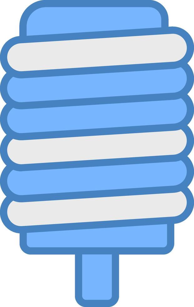 Ice Pop Line Filled Blue Icon vector