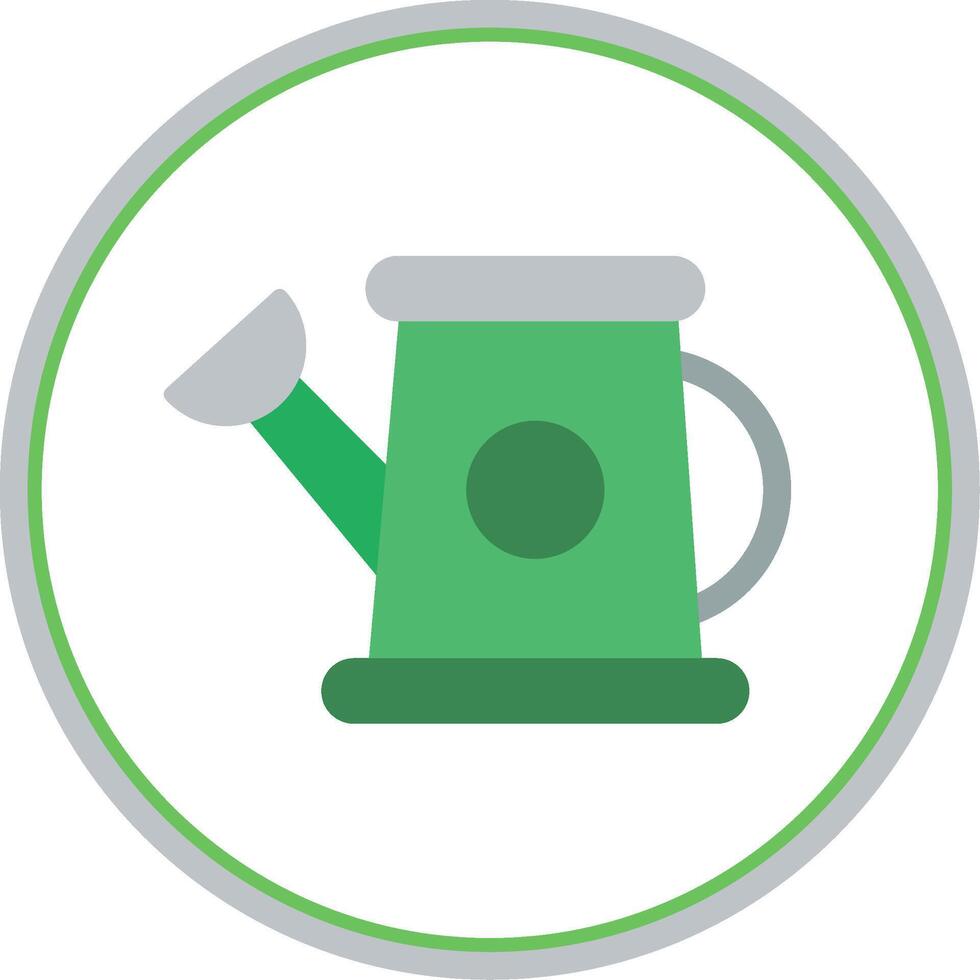 Watering Can Flat Circle Icon vector