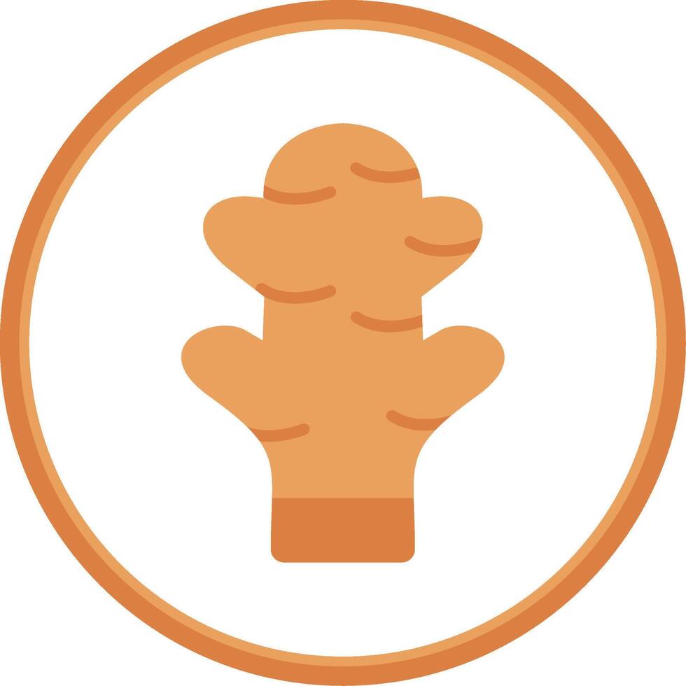 Ginger Flat Circle Icon vector