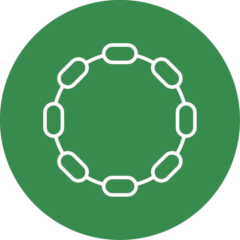 Chain Multi Color Circle Icon vector