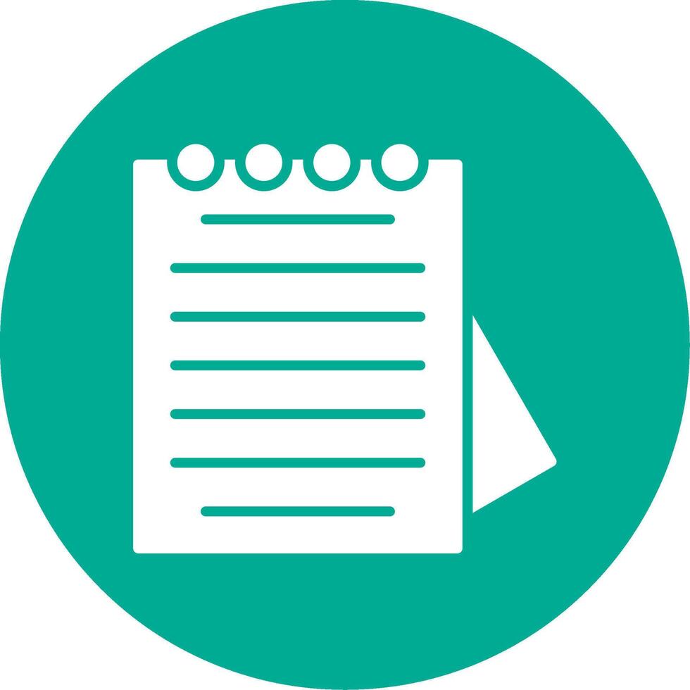 Notepad Multi Color Circle Icon vector
