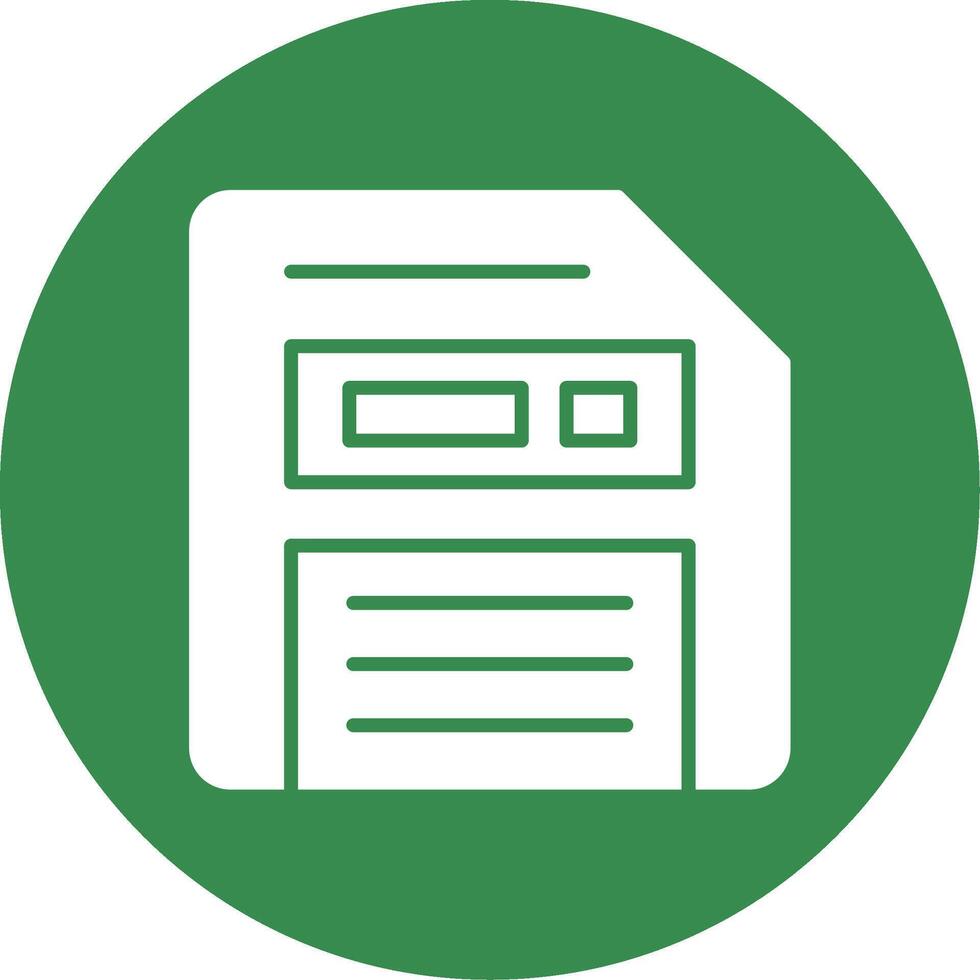 Floppy Disk Multi Color Circle Icon vector