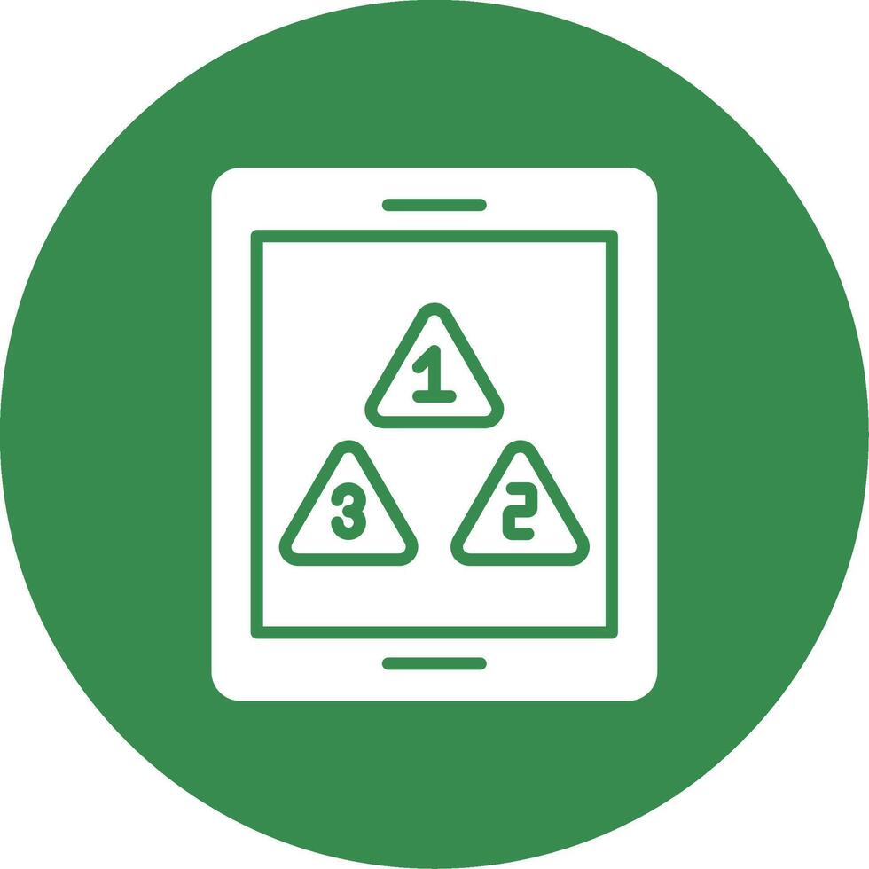 Tablet Multi Color Circle Icon vector