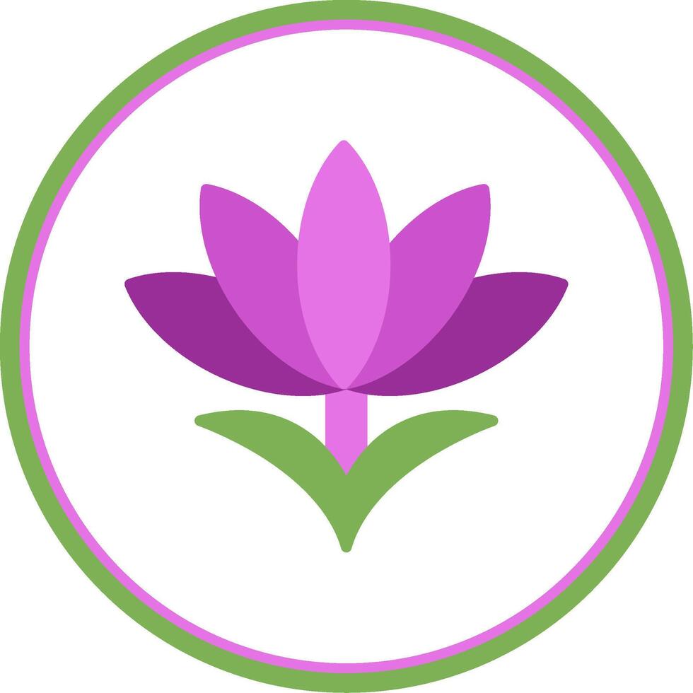Saffron Flat Circle Icon vector
