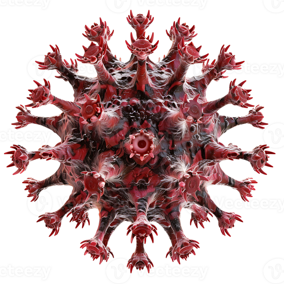 Virus on isolated transparent background png