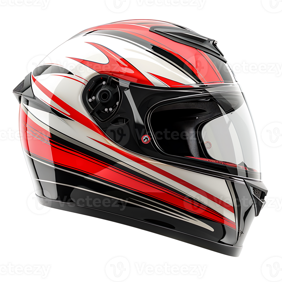 motorbike helmet on isolated transparent background png