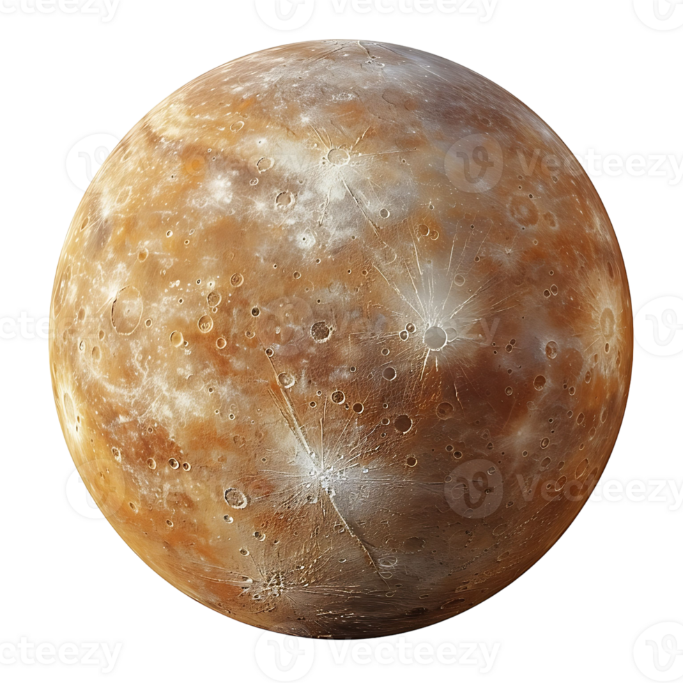 Mercury planet on isolated transparent background png