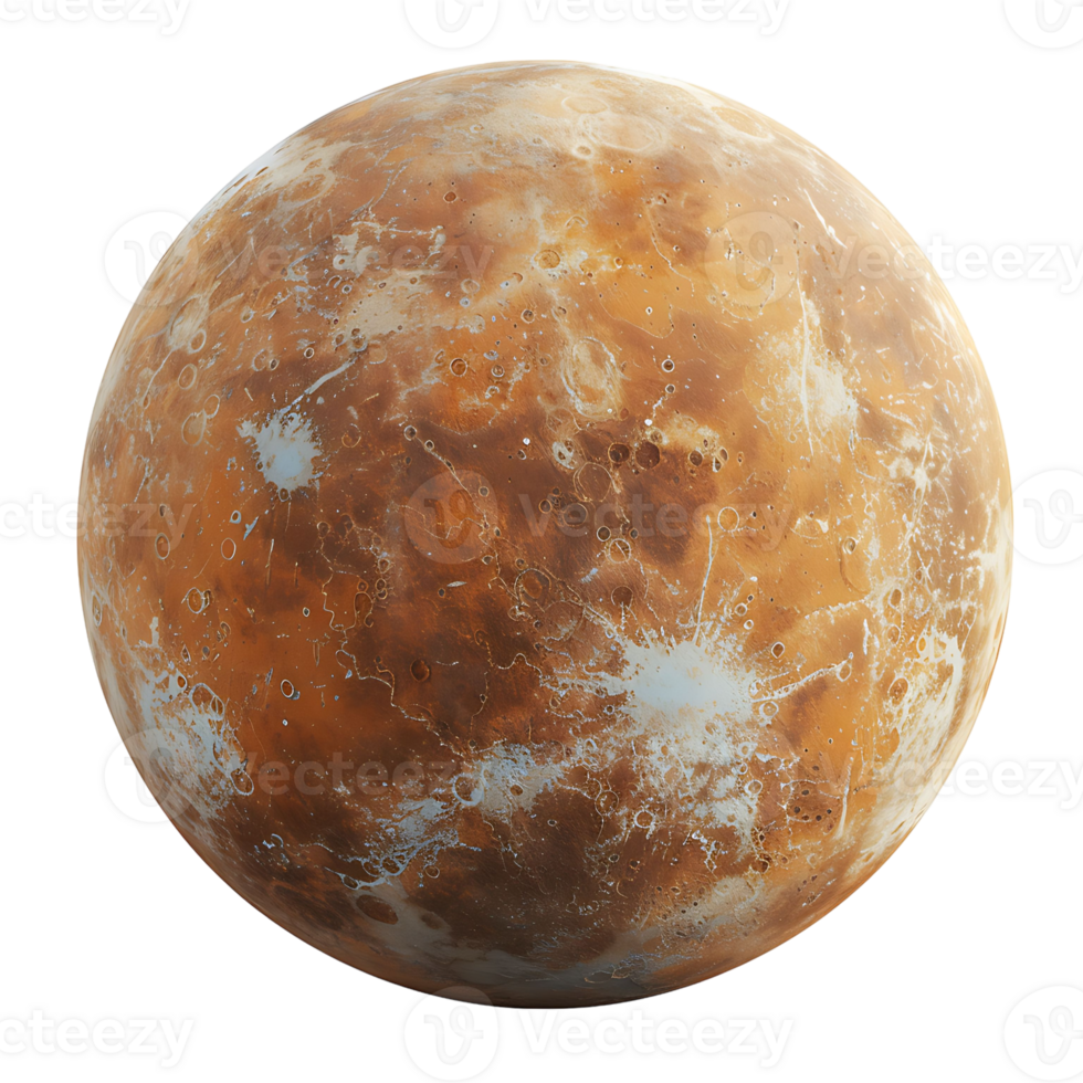 Mercury planet on isolated transparent background png