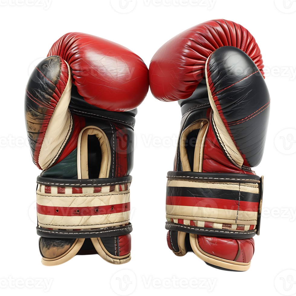 Boxing gloves on isolated transparent background png