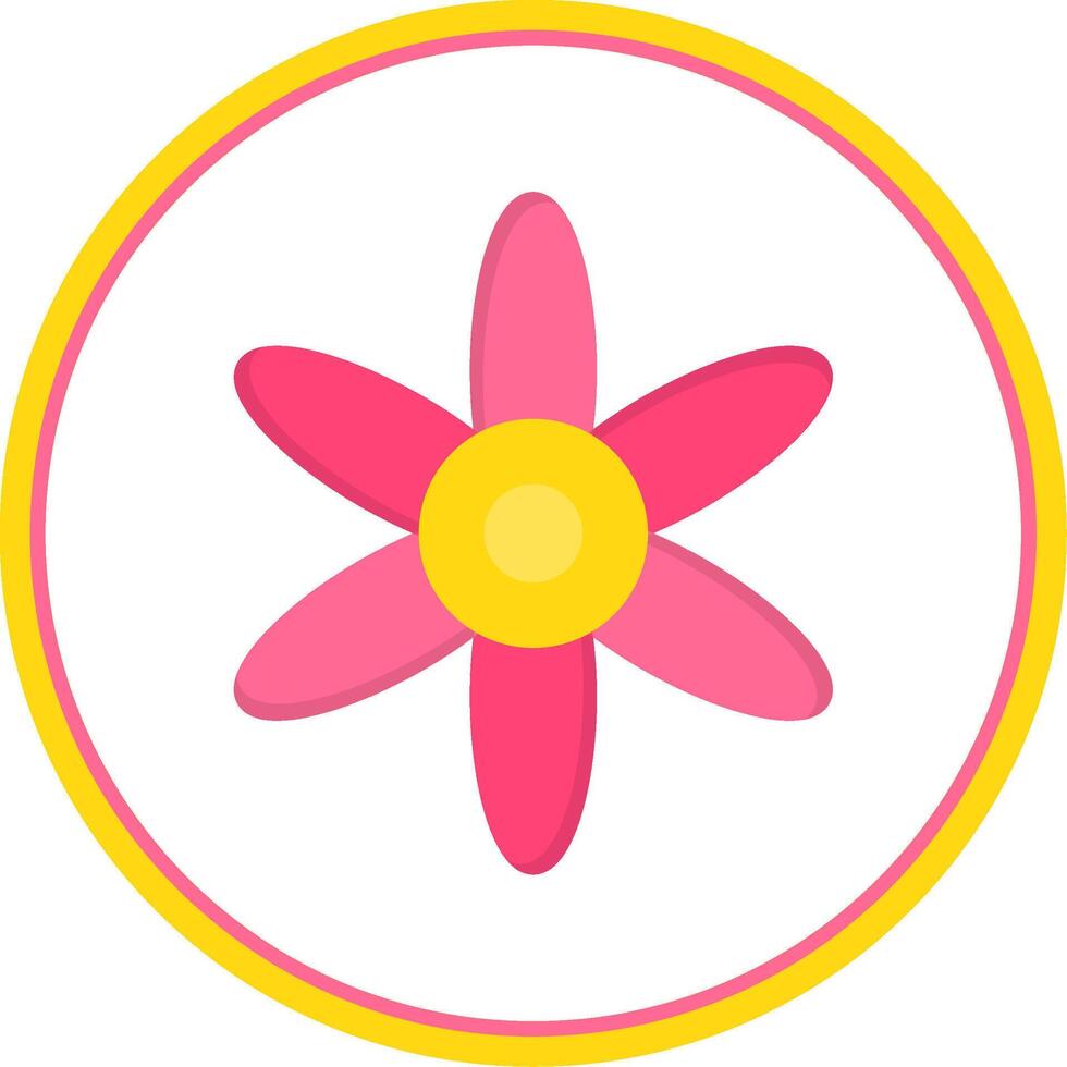 Amaryllis Flat Circle Icon vector