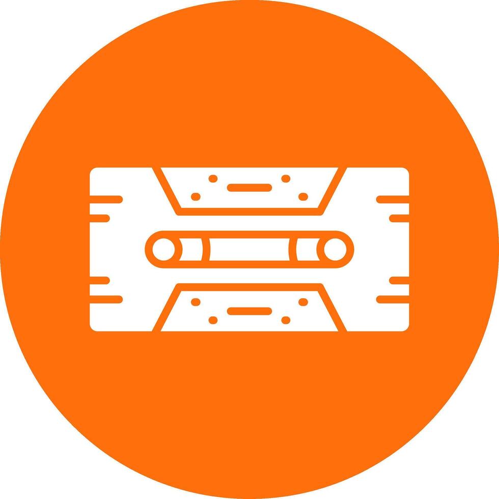 Cassette Tape Multi Color Circle Icon vector