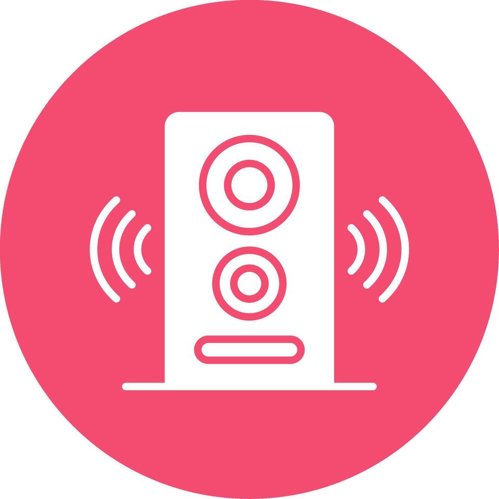 Speaker Multi Color Circle Icon vector
