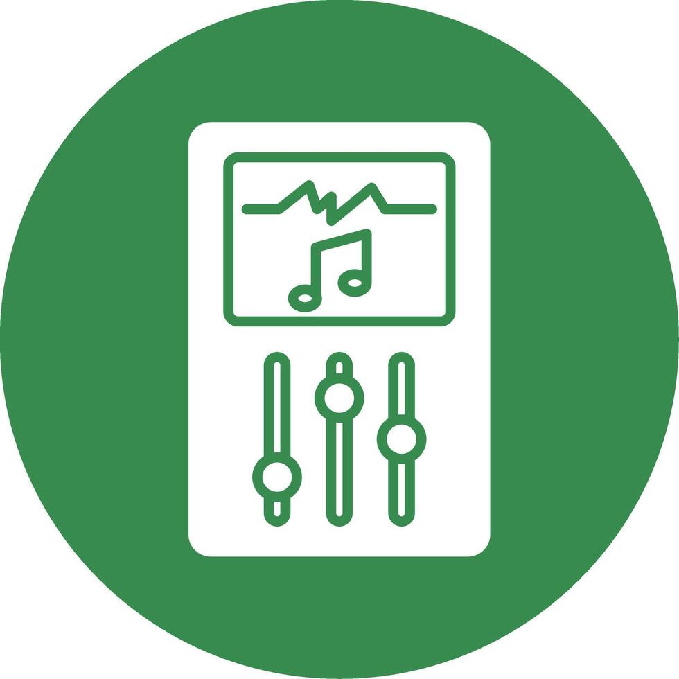 Music Player Multi Color Circle Icon vector