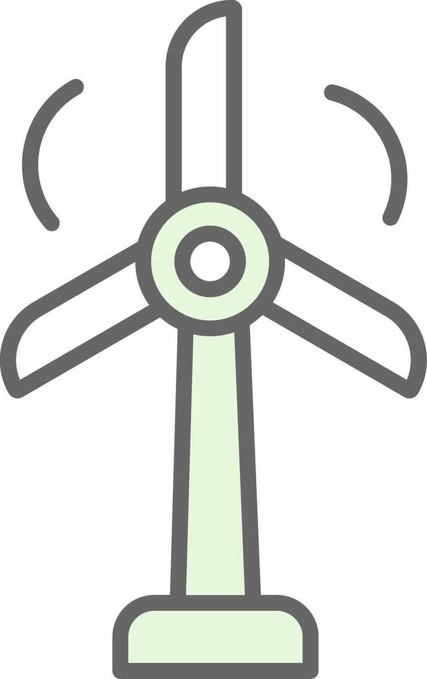 Wind Turbine Fillay Icon Design vector