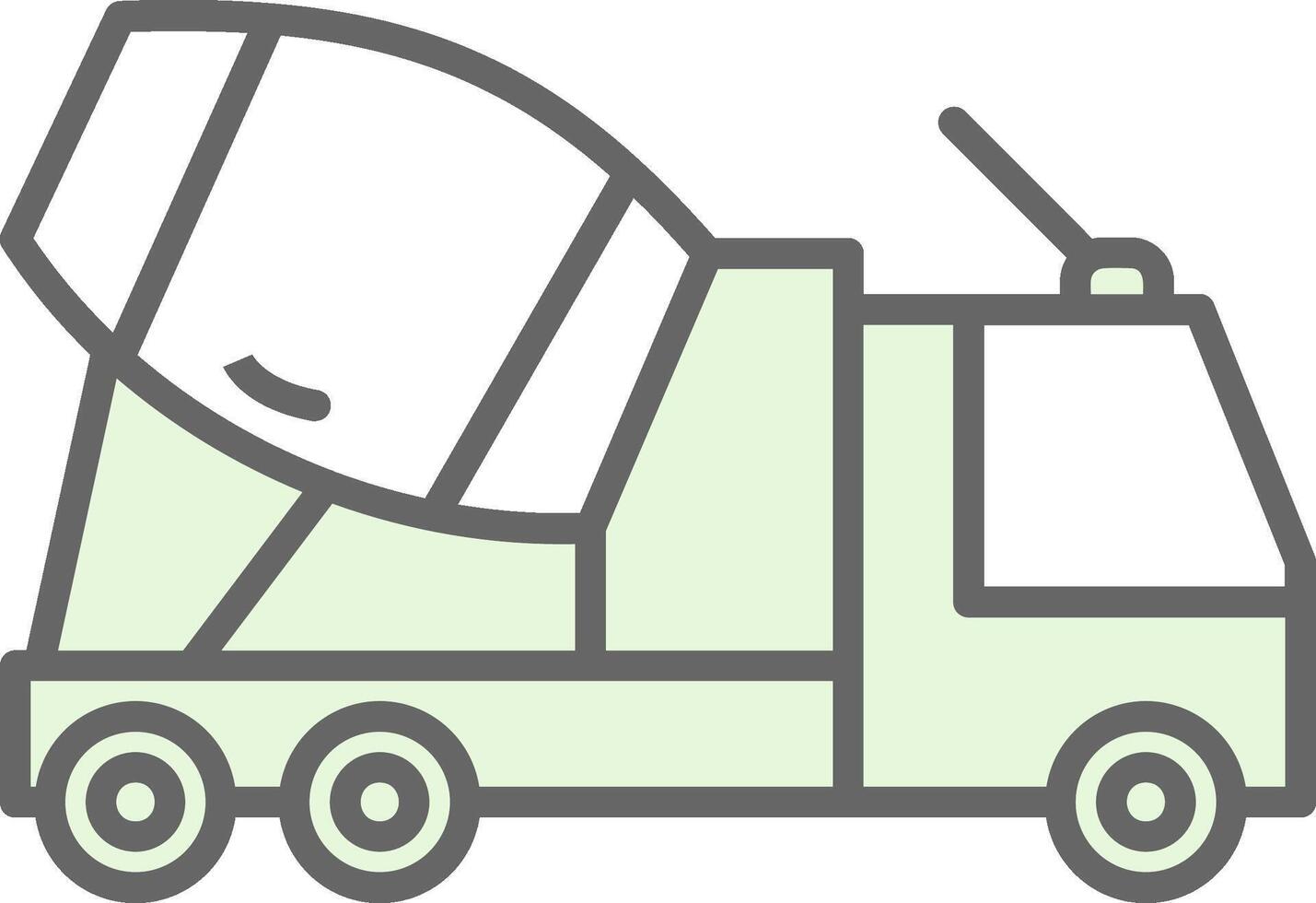 Concrete Truck Fillay Icon Design vector