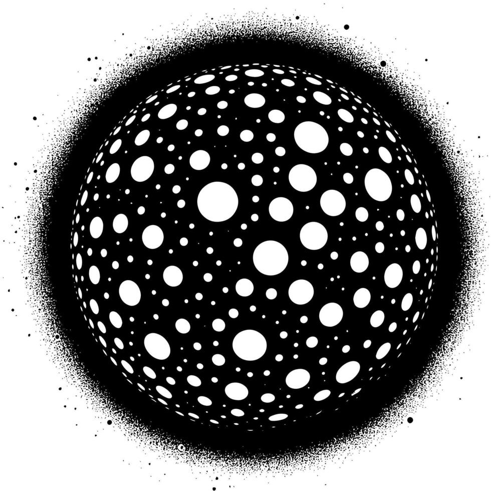 Black and White Illustration of the sun vector