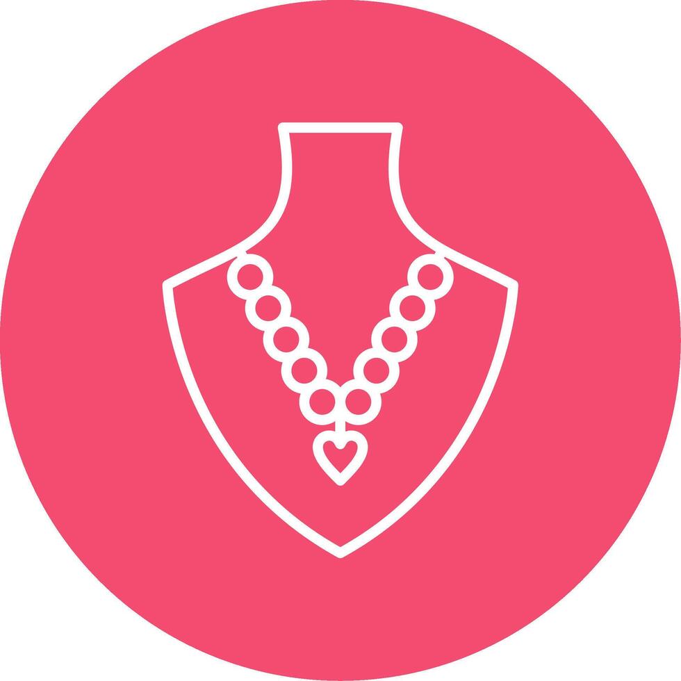 Pearl Necklace Multi Color Circle Icon vector