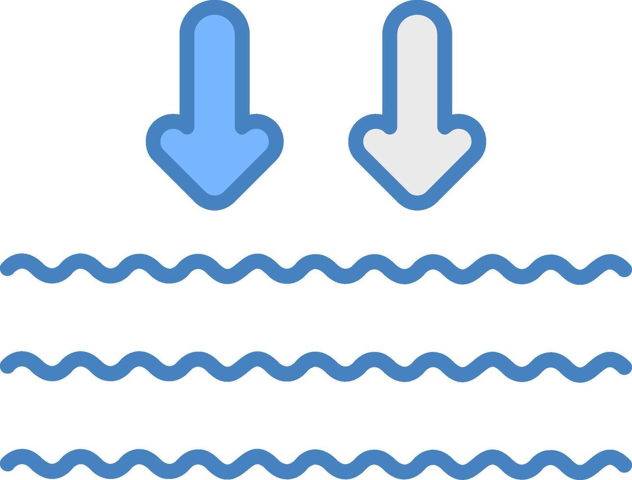 Arrows Line Filled Blue Icon vector