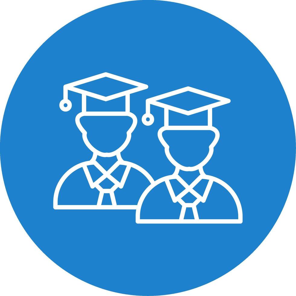 Students Multi Color Circle Icon vector