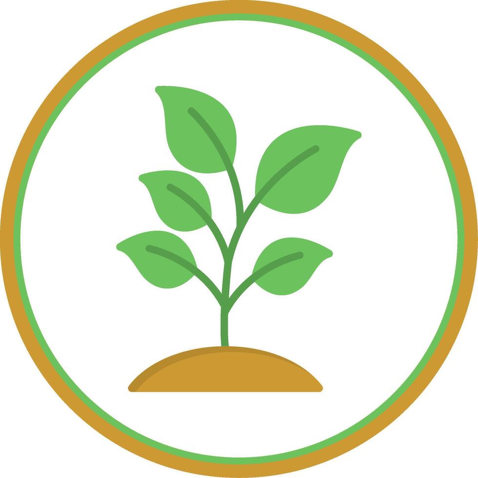 Plant Flat Circle Icon vector