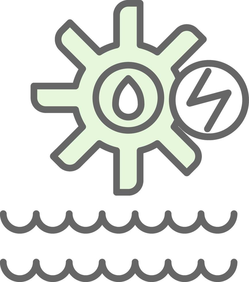 Hydro Power Fillay Icon Design vector