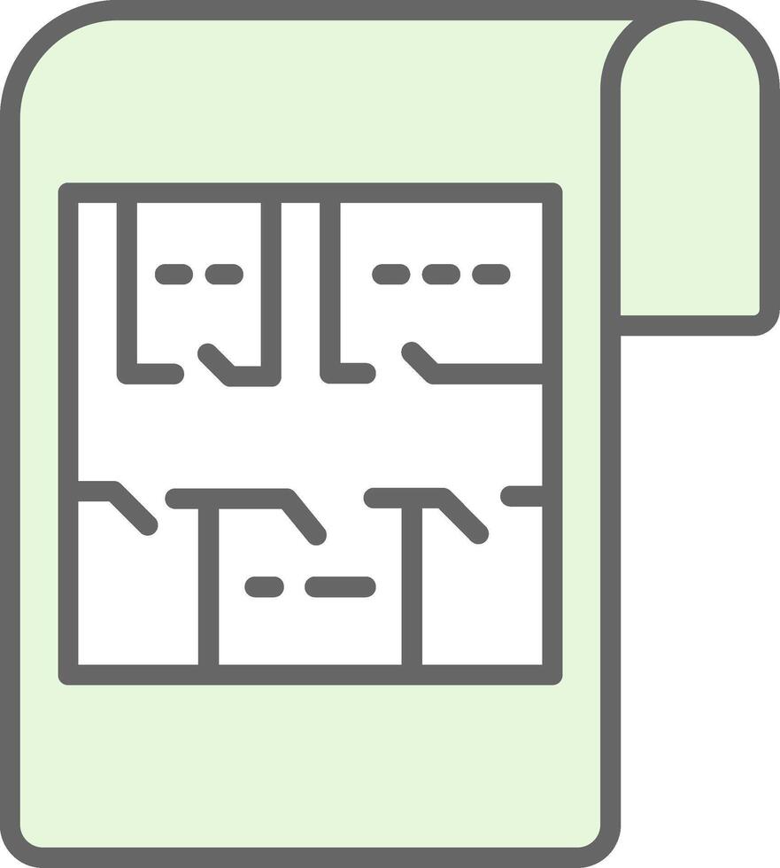 Build Planning Fillay Icon Design vector
