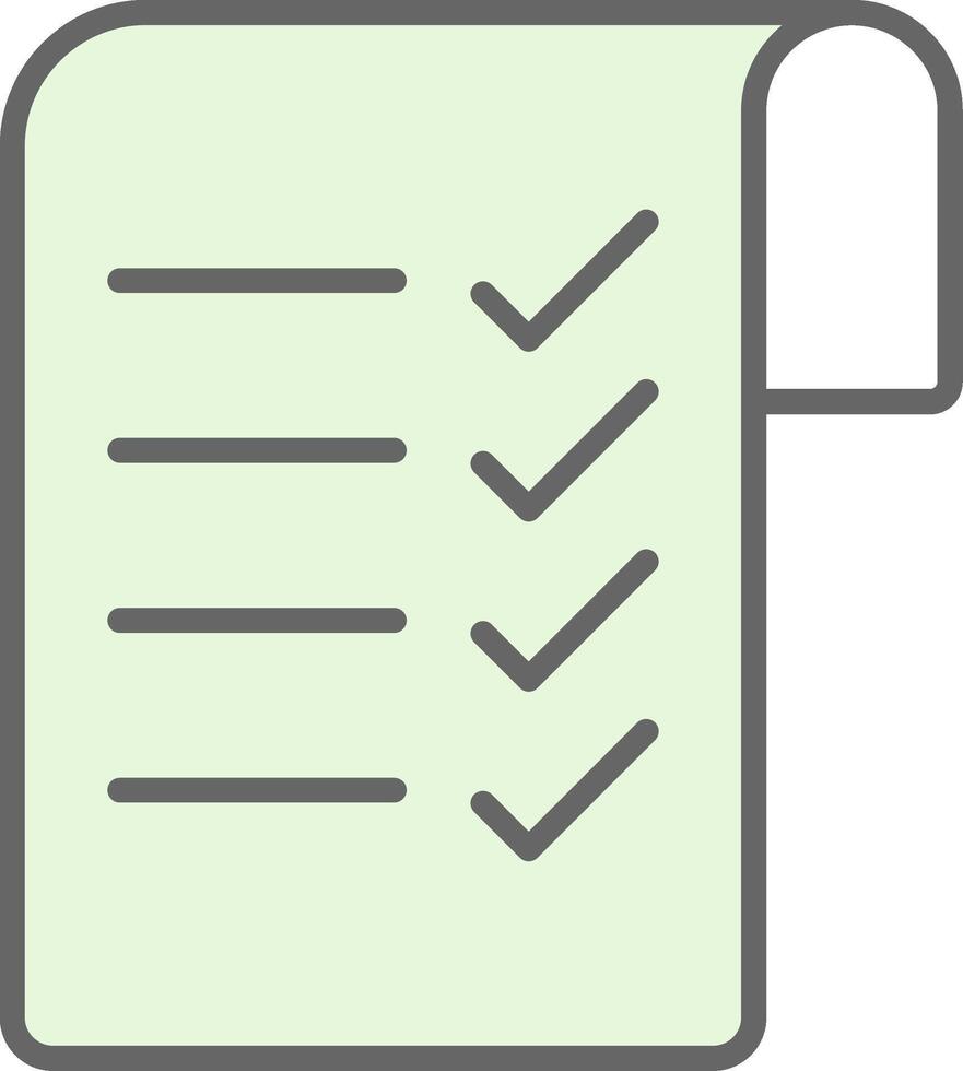 Checklist Fillay Icon Design vector