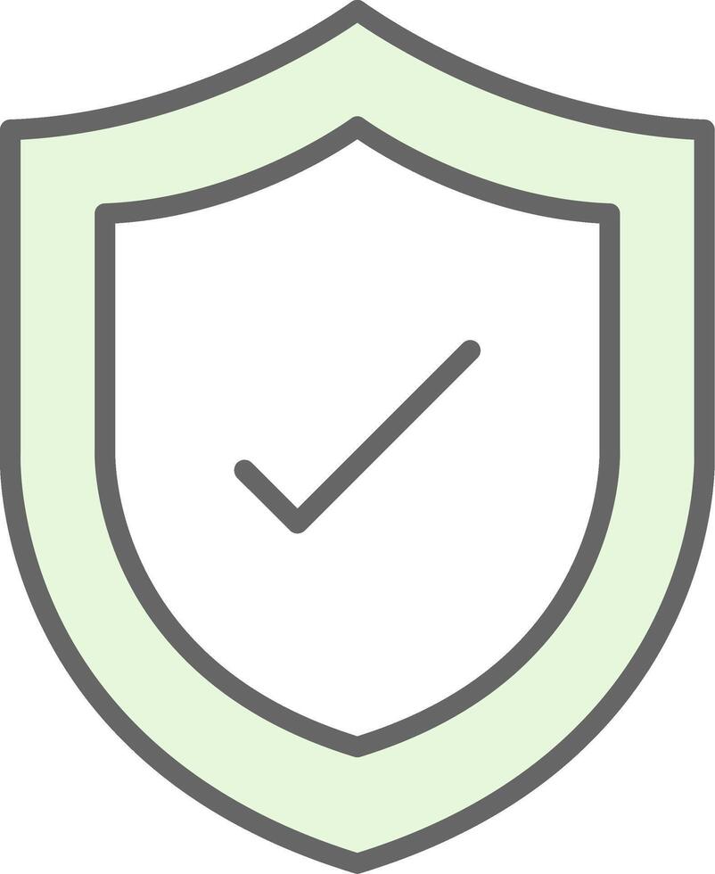 proteccion relleno icono diseño vector