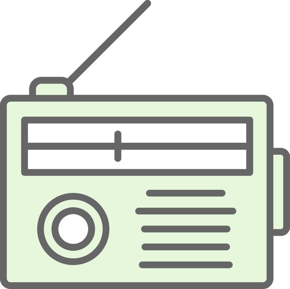 Radio Fillay Icon Design vector