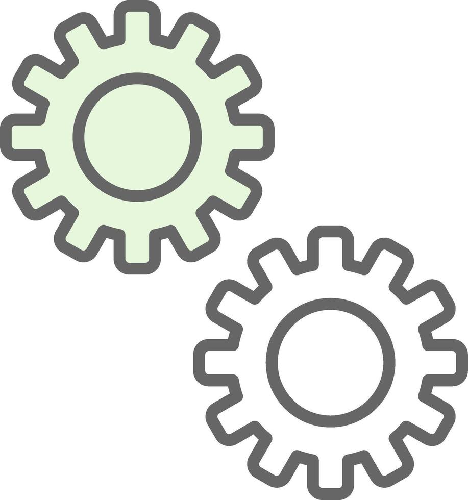 Cogwheel Fillay Icon Design vector