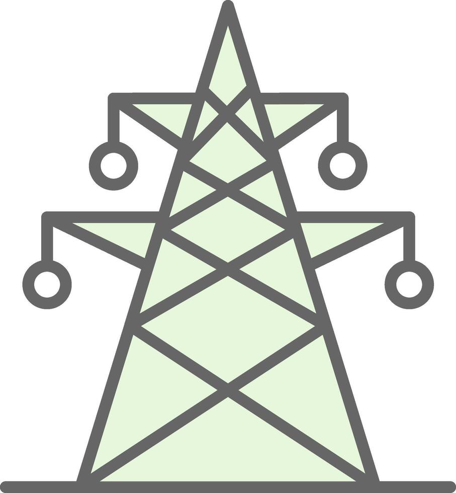 Electric Tower Fillay Icon Design vector