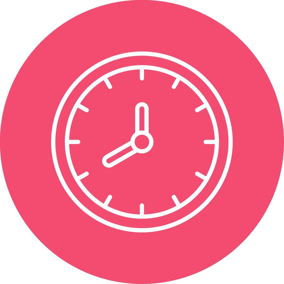 Clock Multi Color Circle Icon vector