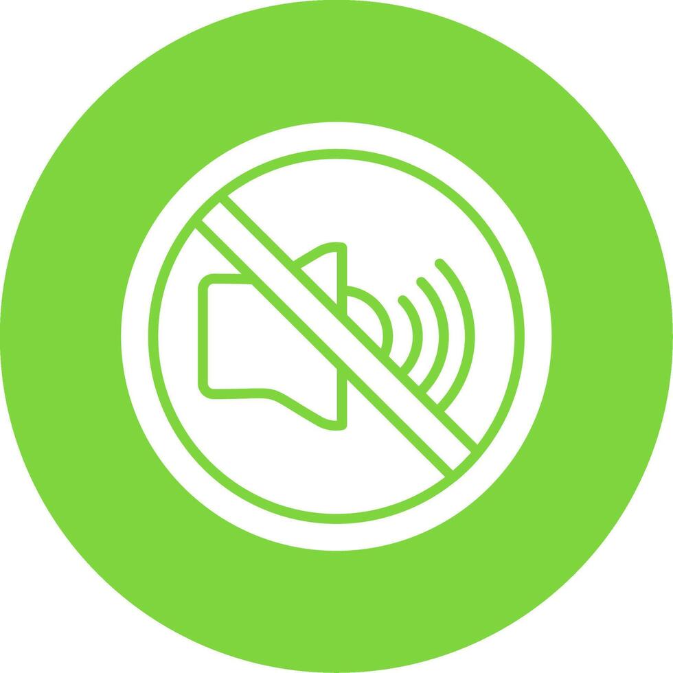 No Sound Multi Color Circle Icon vector