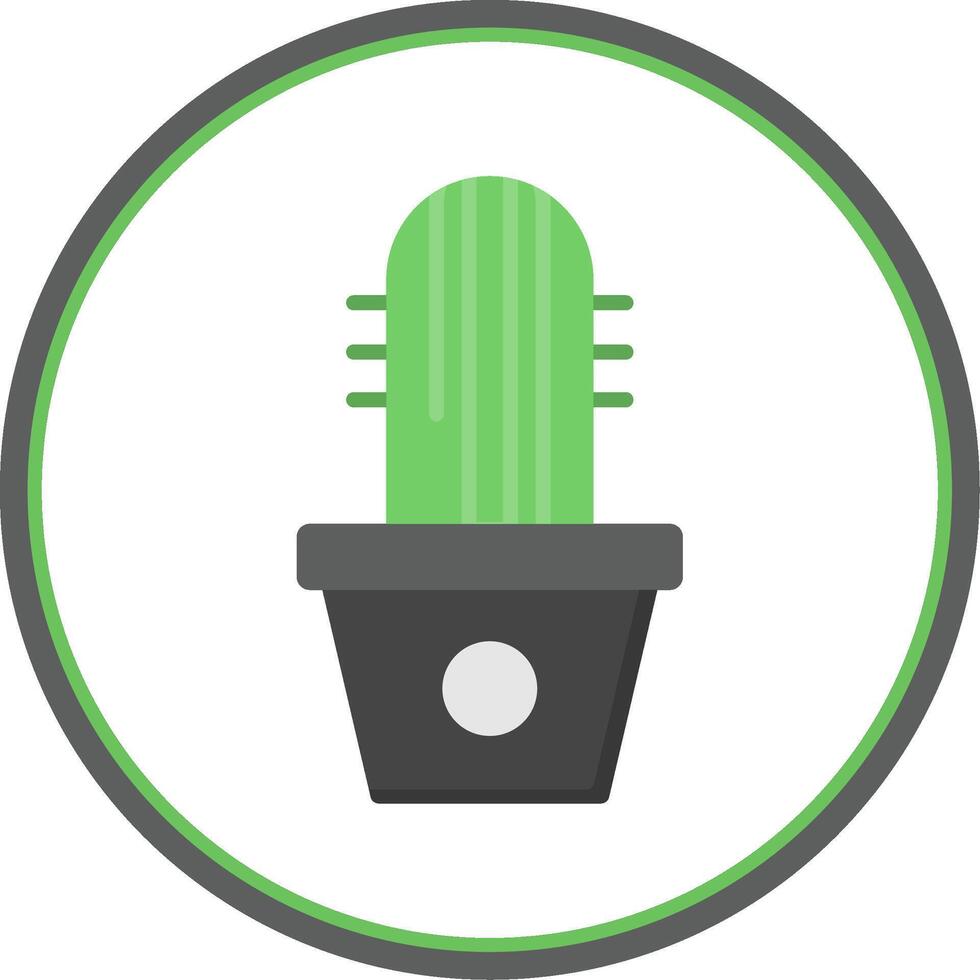 Succulent Flat Circle Icon vector