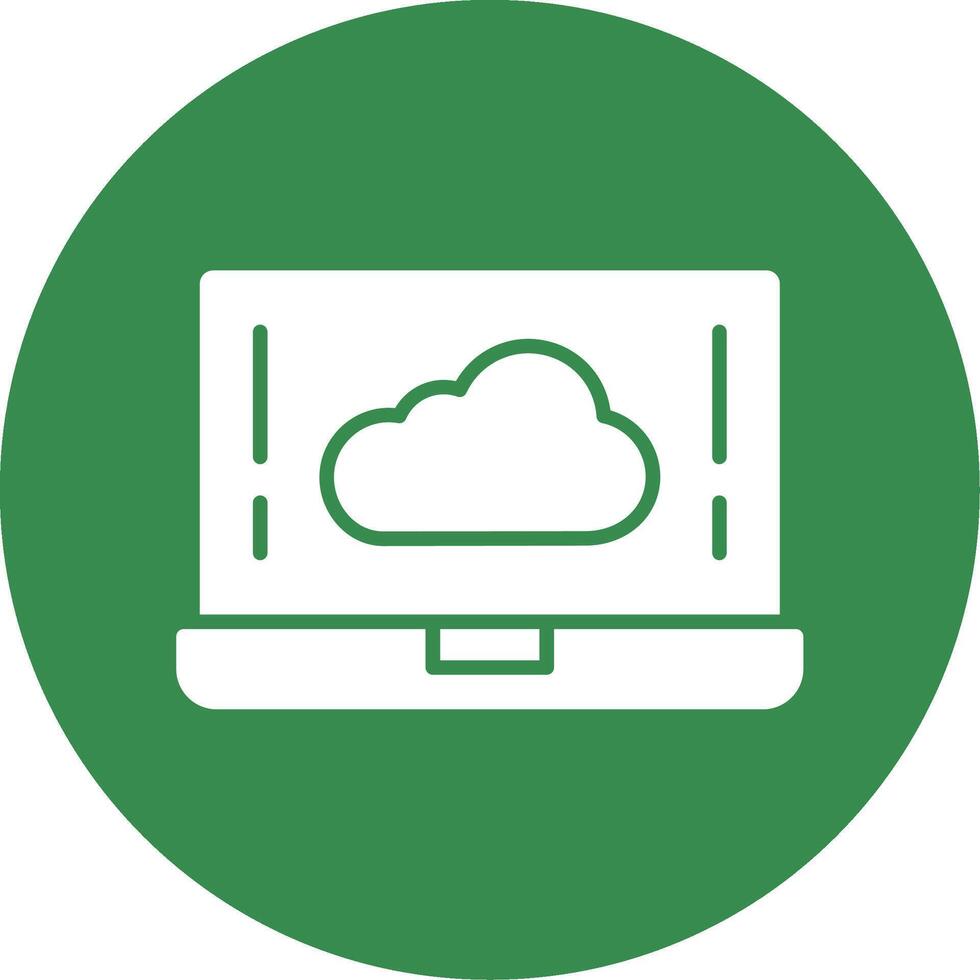Cloud Multi Color Circle Icon vector