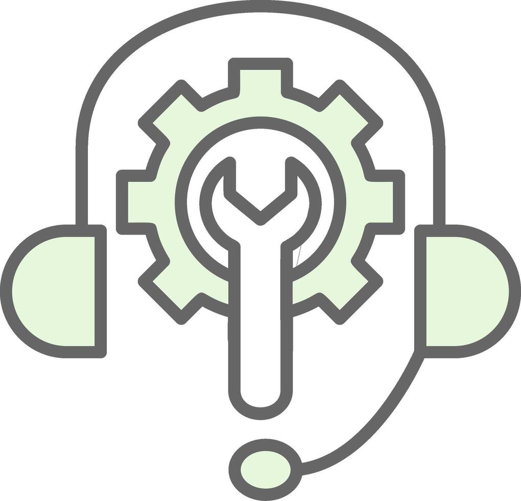 Tech Support Fillay Icon Design vector