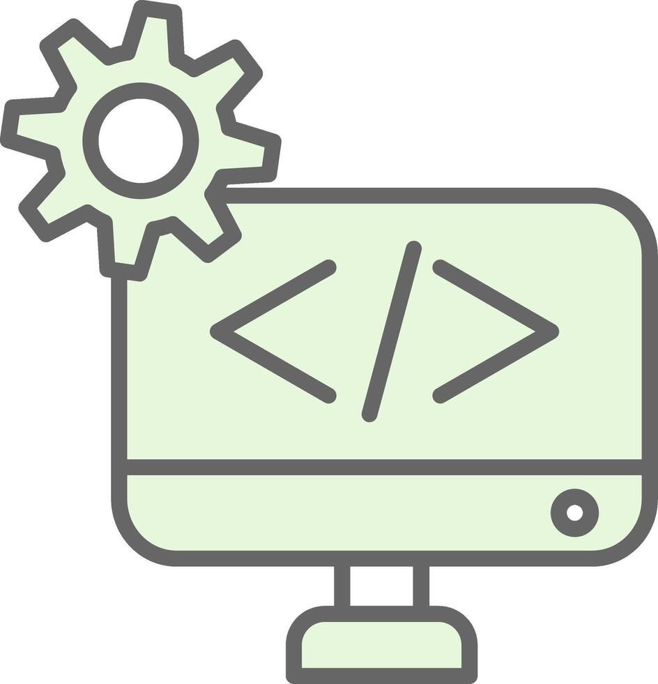 Web Development Fillay Icon Design vector