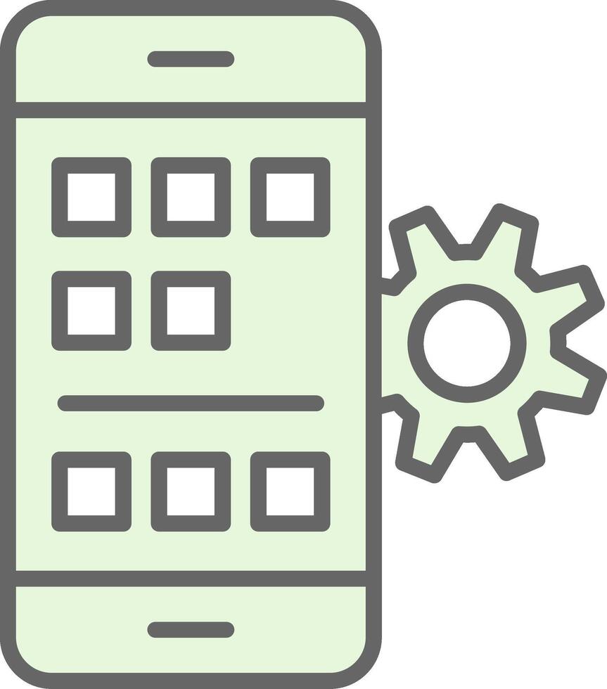 Application Development Fillay Icon Design vector