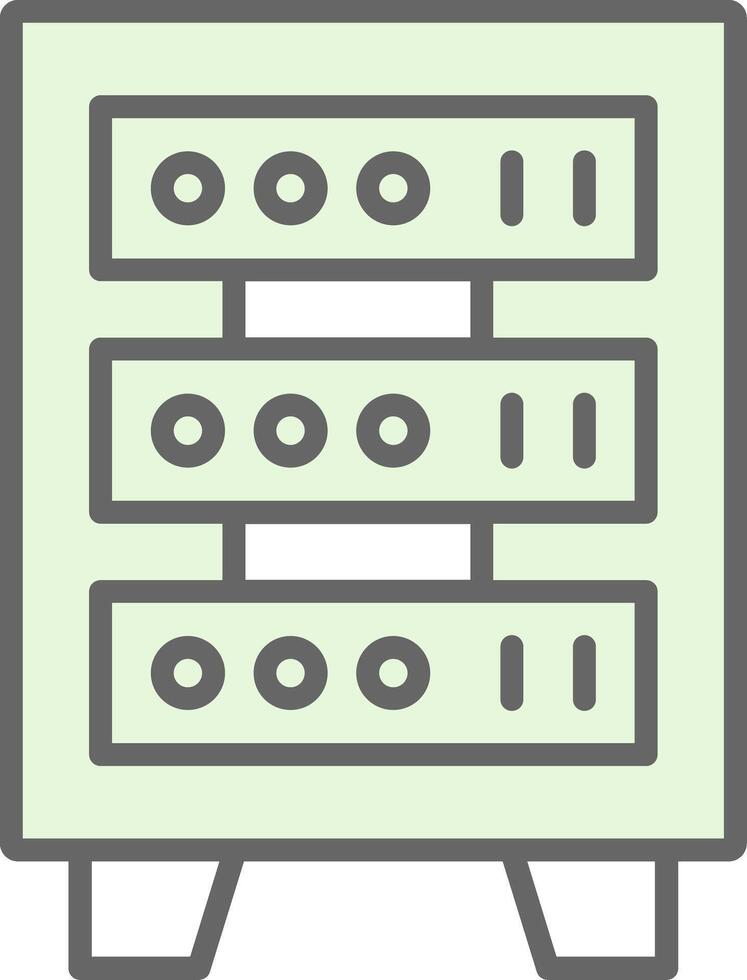 Server Rack Fillay Icon Design vector